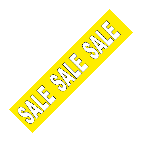 Sale banner sticker WSU004 geel