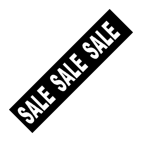 Sale banner sticker WSU004 zwart