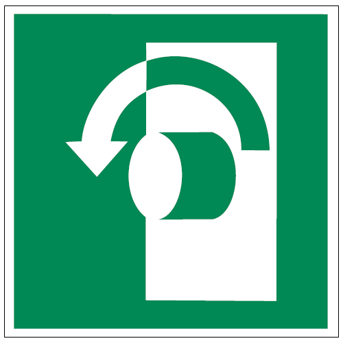 Draaiknop linksom pictogram P-E018