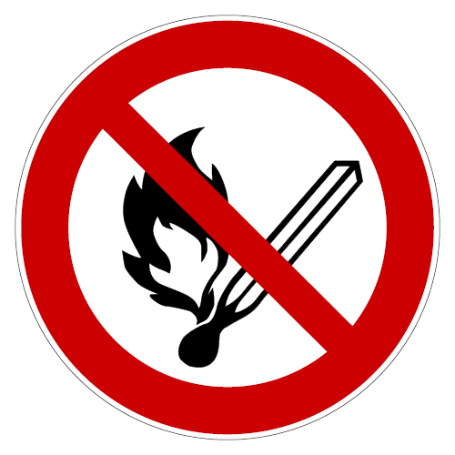 Roken en open vuur verboden P-P003