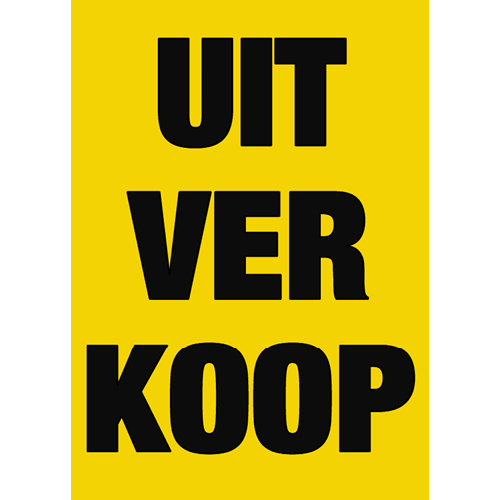 Poster Uitverkoop model 1 - WPU 009 geel-zwarte letters