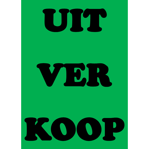 Poster Uitverkoop model 2 - WPU010 groen-zwarte letters